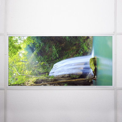 Waterfall Classroom Fluorescent Light Covers for Ceiling Lights - For 2x4 Fixture - by Octo Lights