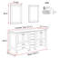 Ensemble de meuble-lavabo double 61,5 po avec miroir Elchanan-1265141455