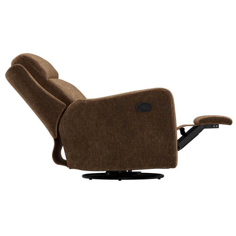 Fauteuil inclinable pivotant brun foncé, Brown