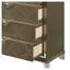 Skylar Dark Champagne 5-Drawer Chest with Mirrored Trim - Modern Bedroom Storage Dresser with Acrylic Tapered Legs