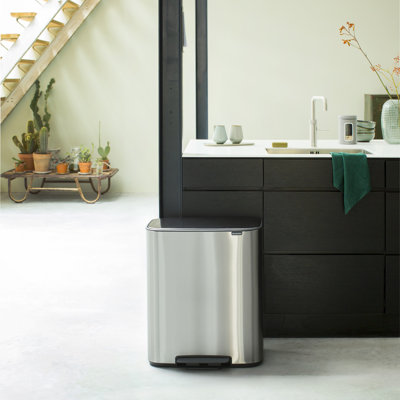 Brabantia Bo Step On Trash Can, 16 Gallon (60 Liter)