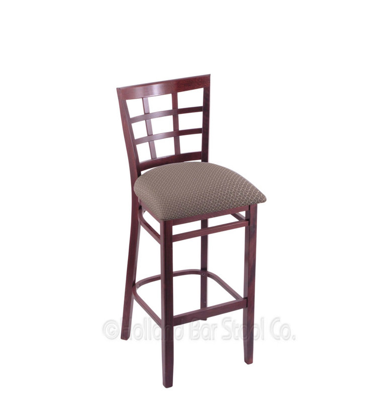 Tabouret, Cerise foncée, Liège graphique, Tabouret de bar (siège de 30 po de hauteur)