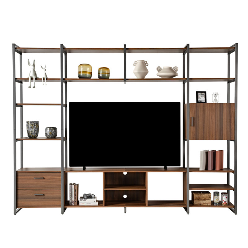 Chewton Entertainment Center for TVs up to 65", Walnut/Gray