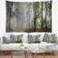 Tapisserie panorama vert matin en forêt landscape-28495138