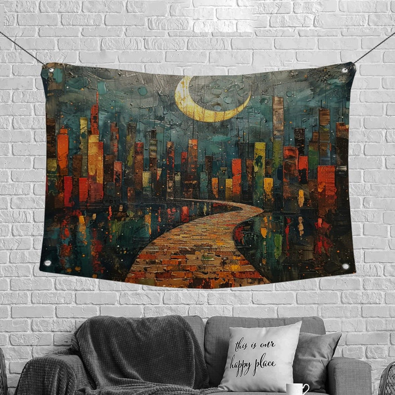 Machine Tapestry - Rod Included, 68" H x 80" W