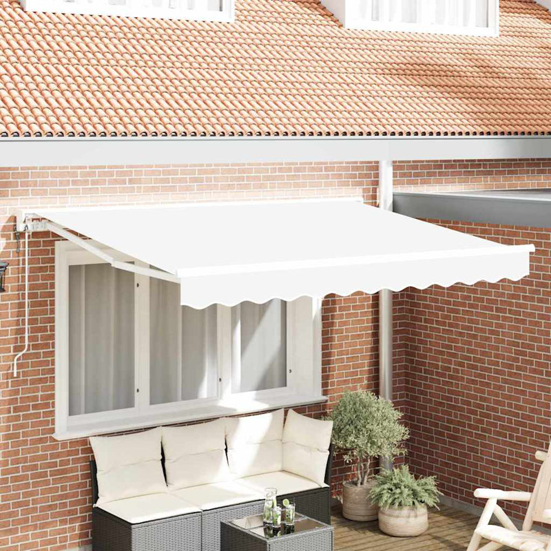 Retractable Awning, 350cm H x 200cm W, White