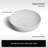 MonBlari 15" Round Solid Surface Bathroom Vessel Sink Matt Black-120971853