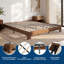 Cadre de lit plateforme en bois de format California King, profil bas, avec lattes en bois silencieuses-1864920526