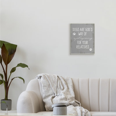 «Dogs Are God Way Quote Paw Pet Humor» par Daphne Polselli - Art textuel