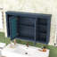 Armoire à miroir murale avec rangement personnalisable, étagère ouverte-1540224971