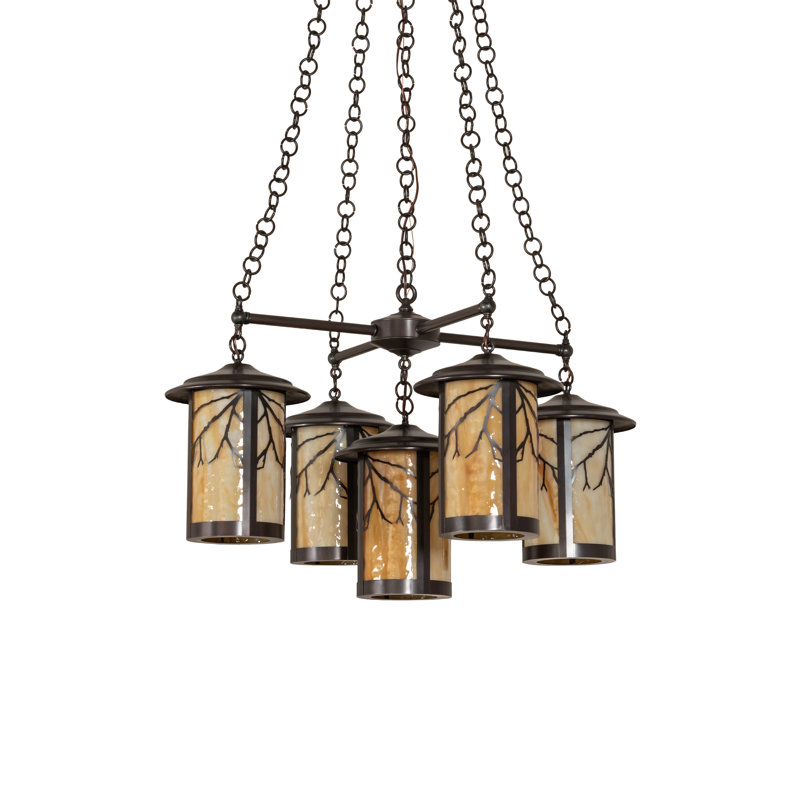 Lustre linéaire moderne à 5 lumières Bruening