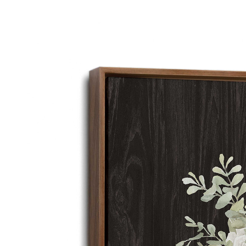«Crated Flower Trio» par Cindy Jacobs, reproduction d'art, Toile avec cadre, Brun, L 48 x H 36