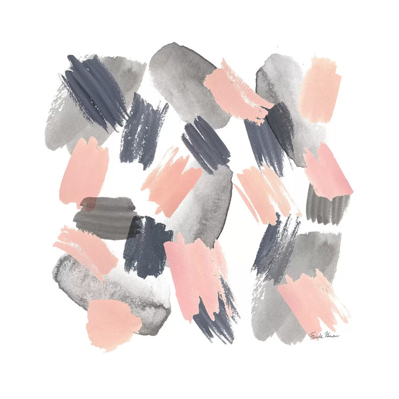 Grey Pink Mist II by Farida Zaman - Wrapped Canvas Painting, 30.48cm H x 30.48cm W x 1.91cm D
