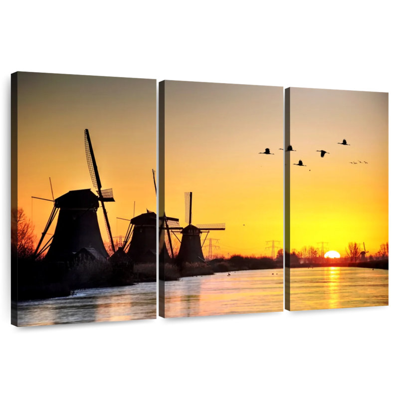 Alvord Sunrise Windmills, H 14 po x l 23 po