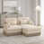 Beige+2seat+1Ottomans
