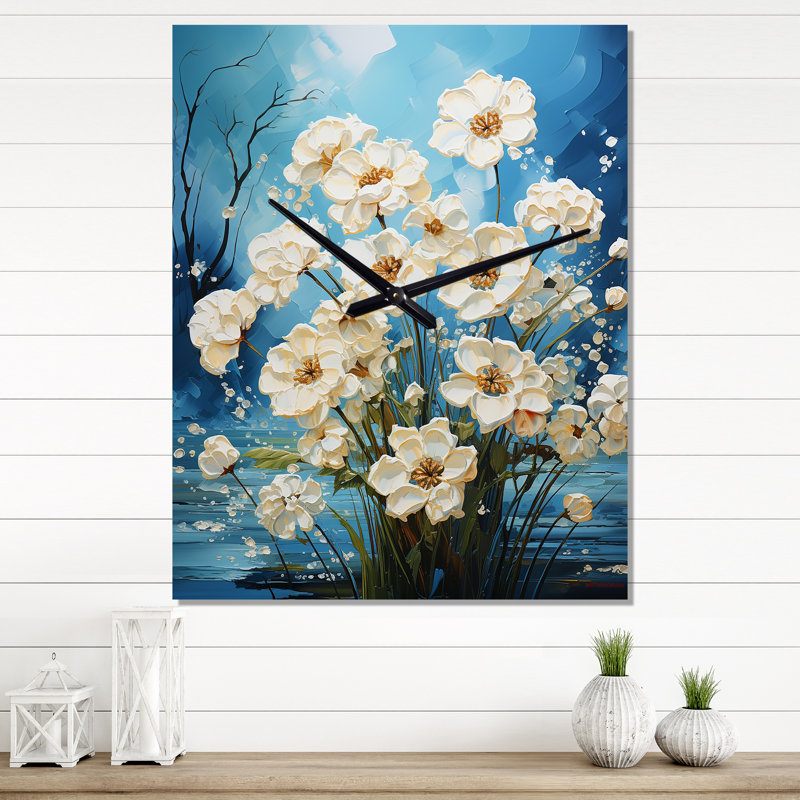 Horloge murale moderne Devy - Flowers, Moyen