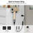 13 Drawers Vanity Desk, Makeup Vanity With Power Outlet, Vanity Table With Mirror And 12 LED Bulbs, 3 Color Lighting Modes, Glass Top Dressing Table Set-1187447808