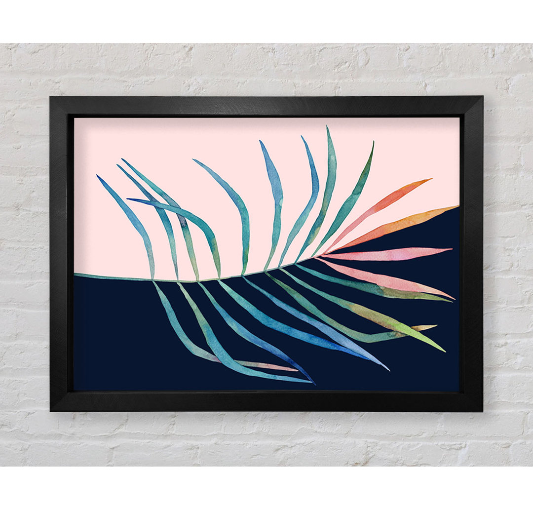 Palm Leaf Mid Century - Einzelner Bilderrahmen Kunstdrucke