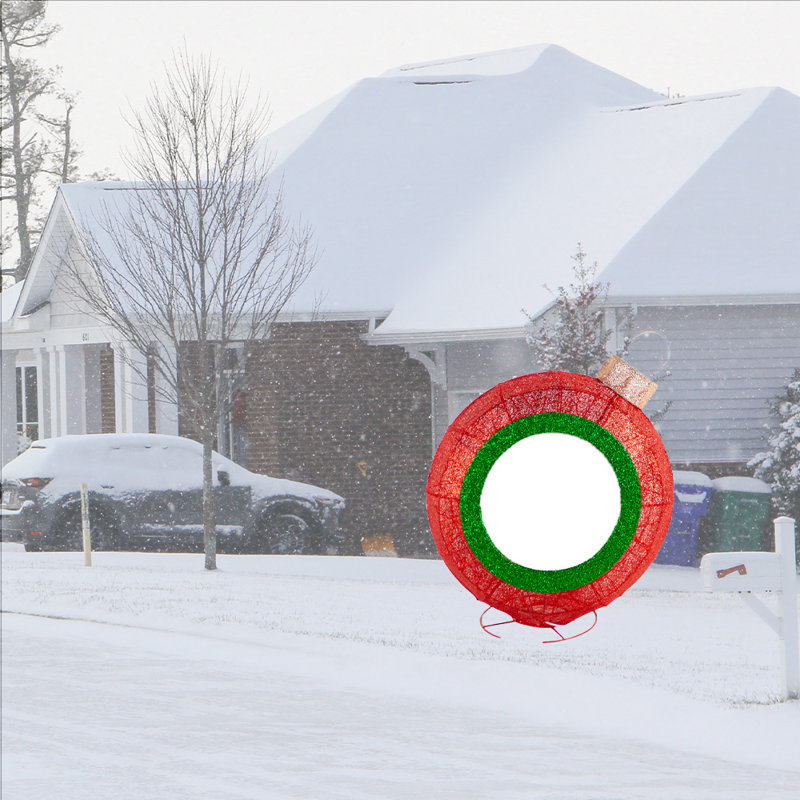 Boule de neige avec miroir éclairé