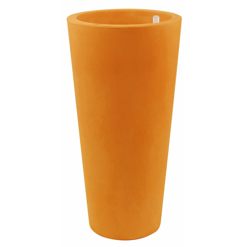 Cono Resin Pot Planter, White, 39.25" H x 19.75" W x 19.75" D