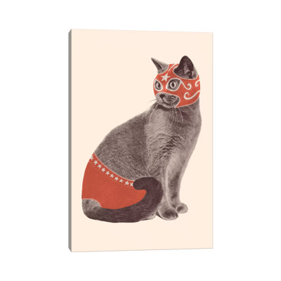 Cat Wrestler by Florent Bodart - Print on Canvas