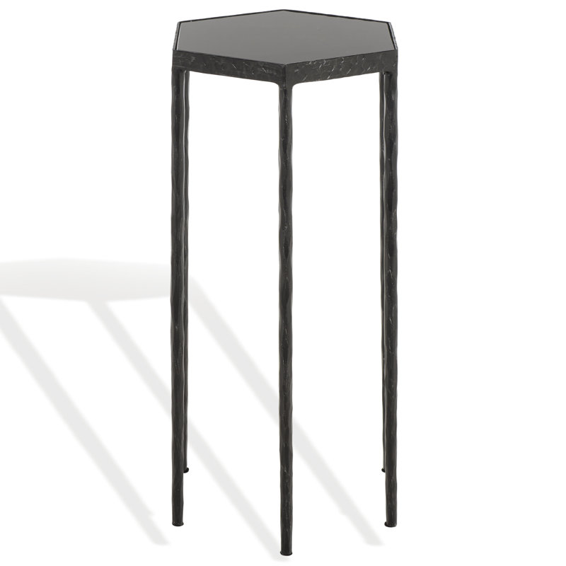 Galvin Marble Top Drink Table, Black