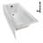 Streamline 66 in. x 32 in. Acrylic Left-Hand Drain Alcove Bathtub in Glossy White With External Drain-101699426