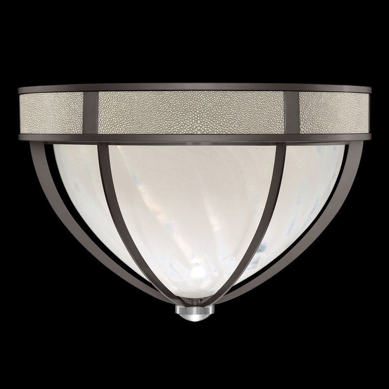 Plafonnier encastré rond 18,75 po Mirage, Coco, Acier minuit / nickel