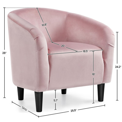 Robeson 28" Wide Velvet Barrel Chair