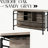 Counter Height Table With Composite Wood, Metal, And Gray Oak Finish