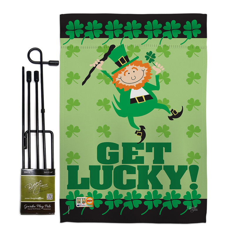 Double Sided 18.5'' H x 13'' W Polyester St. Patrick's Day Garden Flag