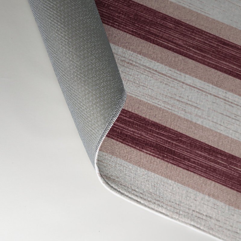 Tapis intérieur / extérieur gris HorizontalStripes, Rectangle 5 pi x 7 pi