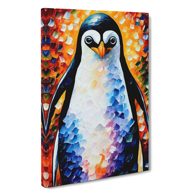 XC1022-3499X Penguin Portrait No.3 - Wrapped Canvas Print, 60cm H x 40cm W x 2cm D, Wapped Canvas