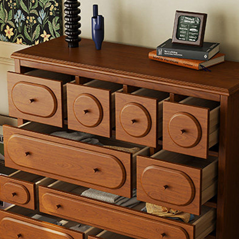 Commode rétro de style américain-français, Brun