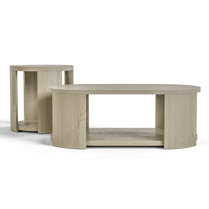 Ensemble 2 pièces Doloros Balden avec une table basse ovale et une table de bout
