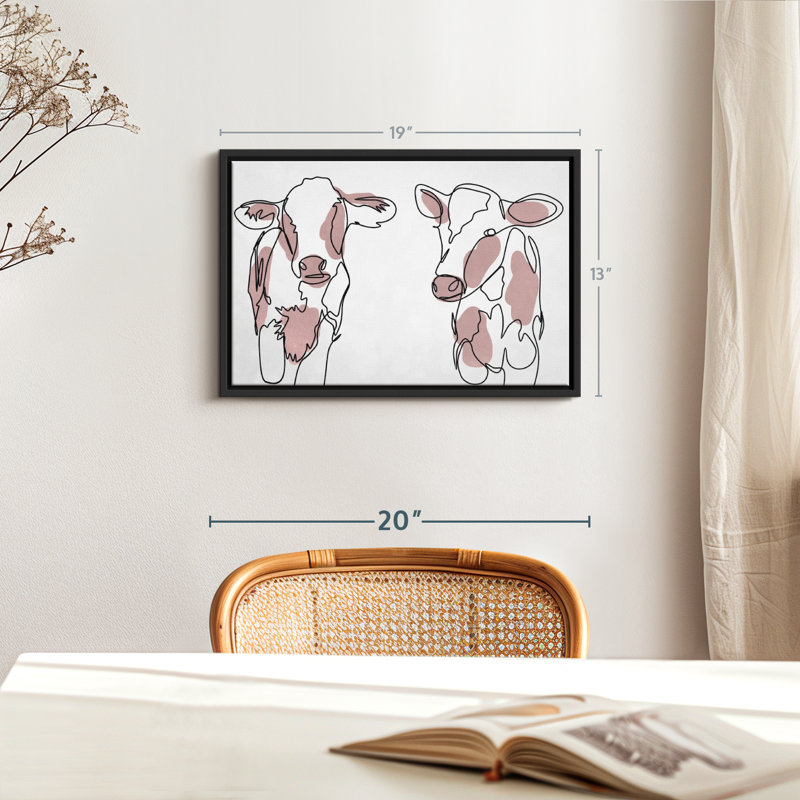 Cute Cows Canvas Print, 13" H x 19" W