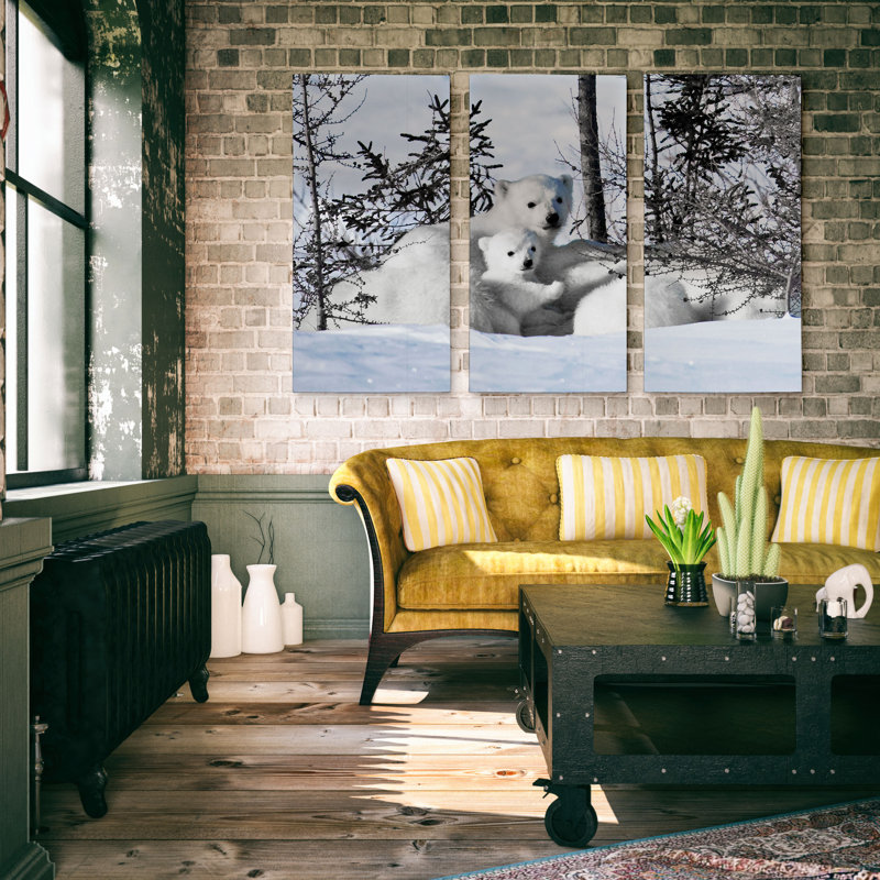 Winter Cubs - Photographie sur toile, H 24 po x l 36 po x P 1,5 po