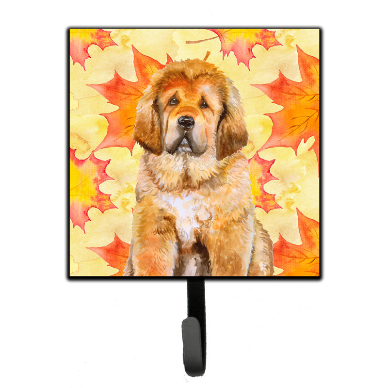 Organisateur de clés murales avec crochets clés partagée pei automne Eliane, Rouge / bleu / noir, Mastiff tibétain