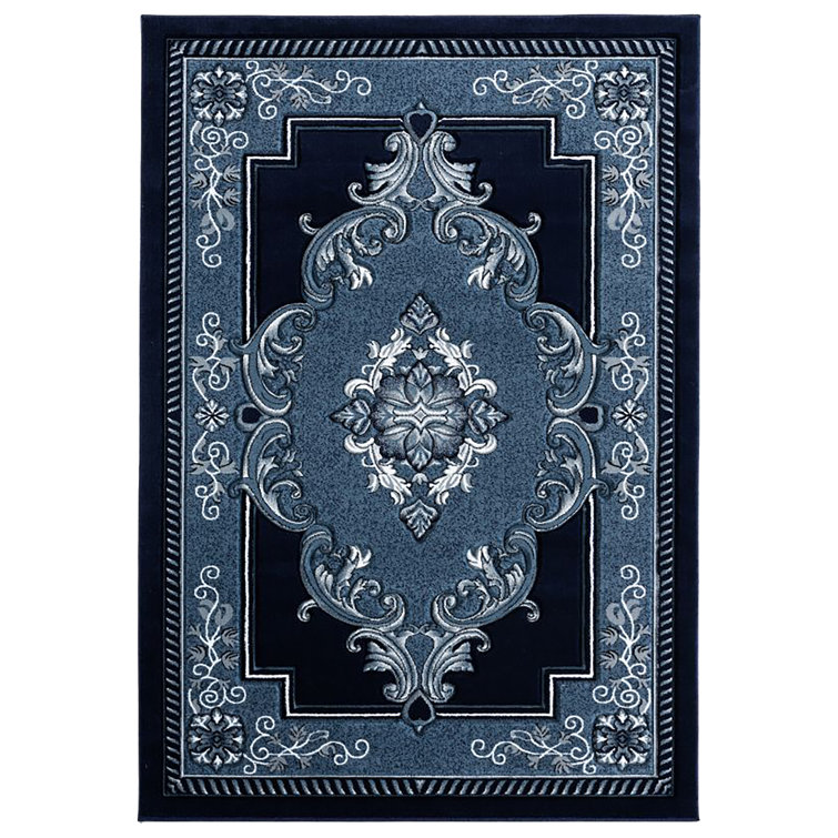 Tapis bleu marine Ramsel