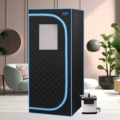 Portable Plus Type Full Size Steam Sauna Tent. Spa, Detox ,Therapy And Relaxation At Home.Larger Space,Stainless Steel Pipes Connector Easy To Install, With FCC Certification