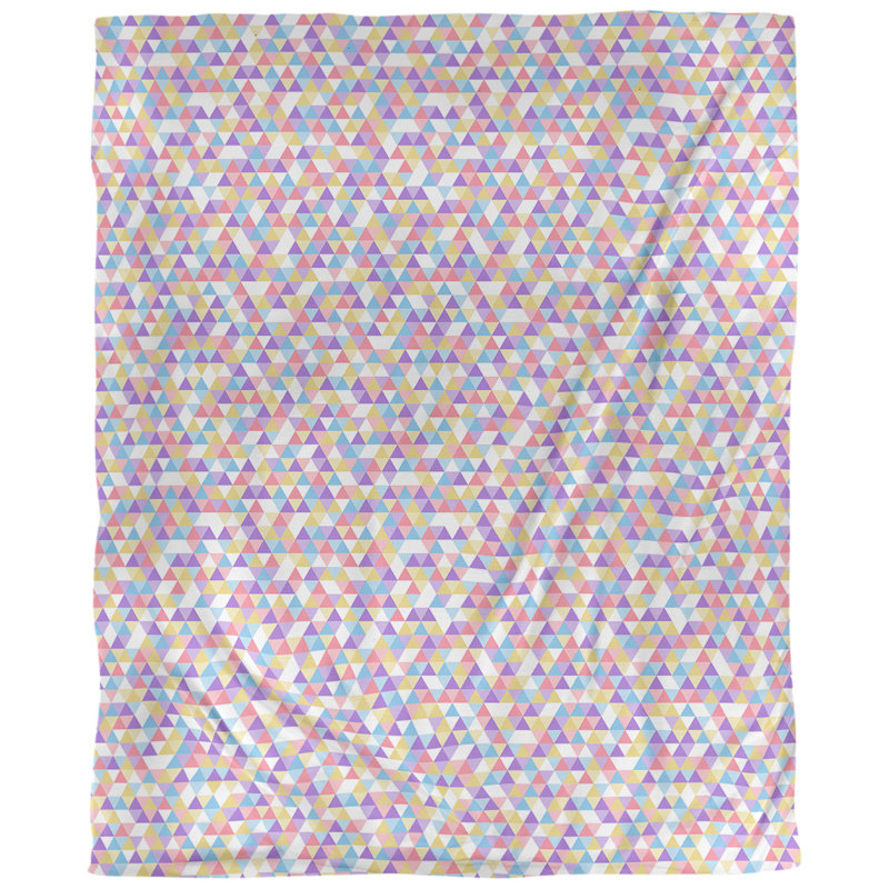 Tissu triangulaire, Rose / Jaune, L 54 po x l 36 po, Lin huître palazzo