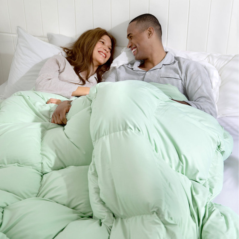 Édredon en duvet d'hiver 600FP Kapok, Très grand lit, Vert