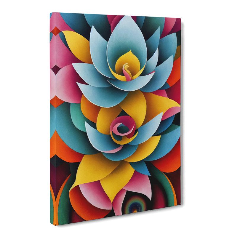 Drachten Floral Tibetan - Wrapped Canvas, 50cm H x 35cm W x 3cm D