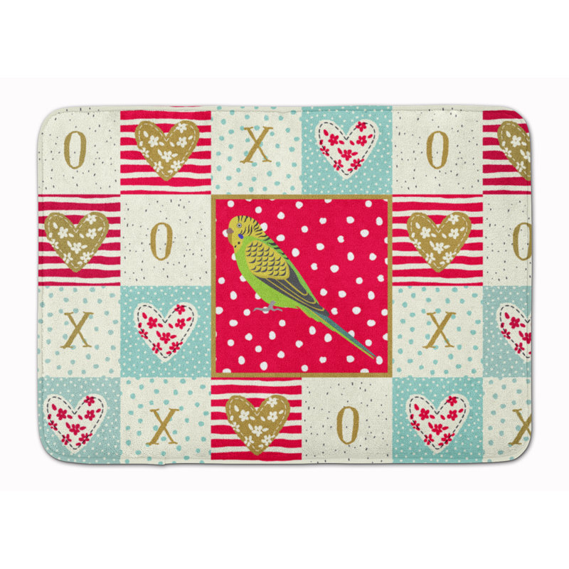 Tapis de cuisine à mousse mémoire perruche love Frogertha