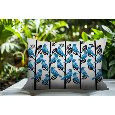 Oreiller rectangulaire intérieur / extérieur Tanza Bird