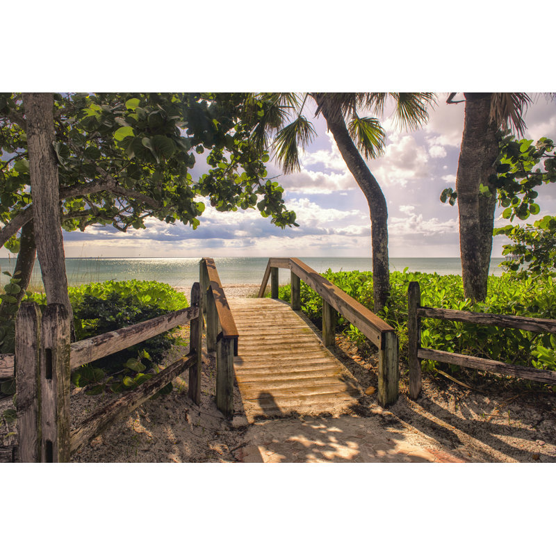 Beach Access - Photograph, 61cm H x 91cm W, Black Floater Framed