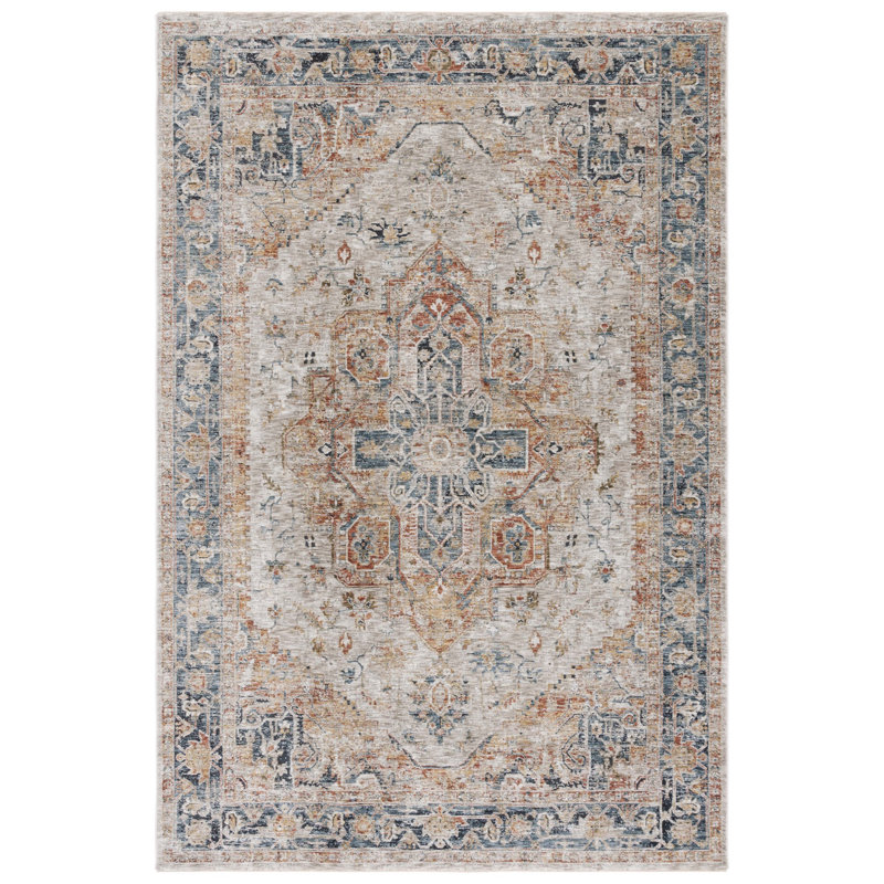 Tapis argenté / ivoire Silverado 110, Rectangle 8 pi x 10 pi