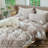 MooMee Striped Duvet Cover Set 100% Washed Cotton Linen Like Textured-115097795-105229475
