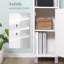 Armoire de rangement haute avec miroir