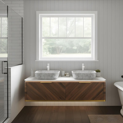 Meuble-lavabo 60 po avec 2 détecteurs de mouvement et 2 tiroirs